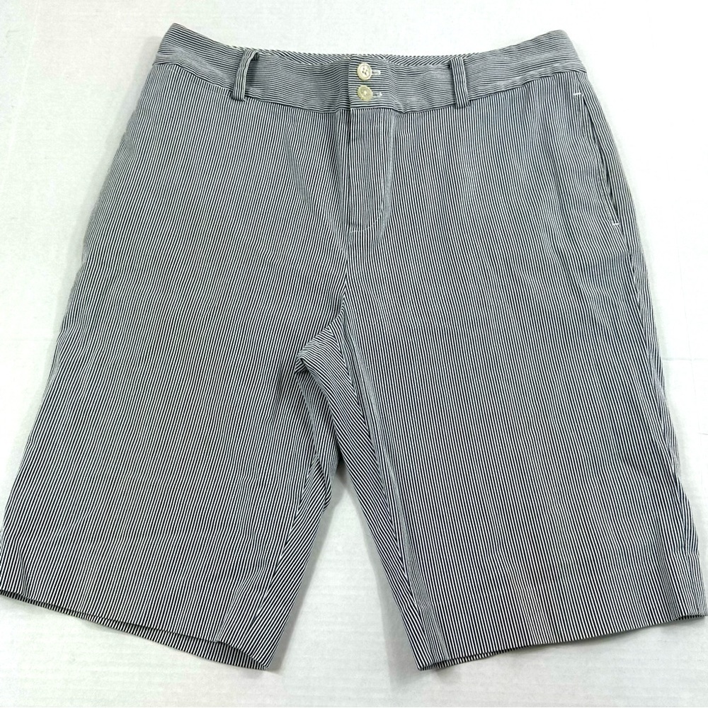 Ralph Lauren Blue and White Pinstripe Bermuda Shorts, 10P